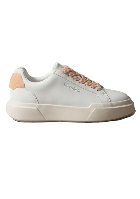 Scarpe Calvin Klein Chunky Cupsole LaceUp Rubber BT Bianco Cipria Donna CALVIN KLEIN | Sneakers | HW0HW03096-05Z